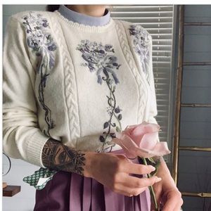 Vintage style Lavender Sweater